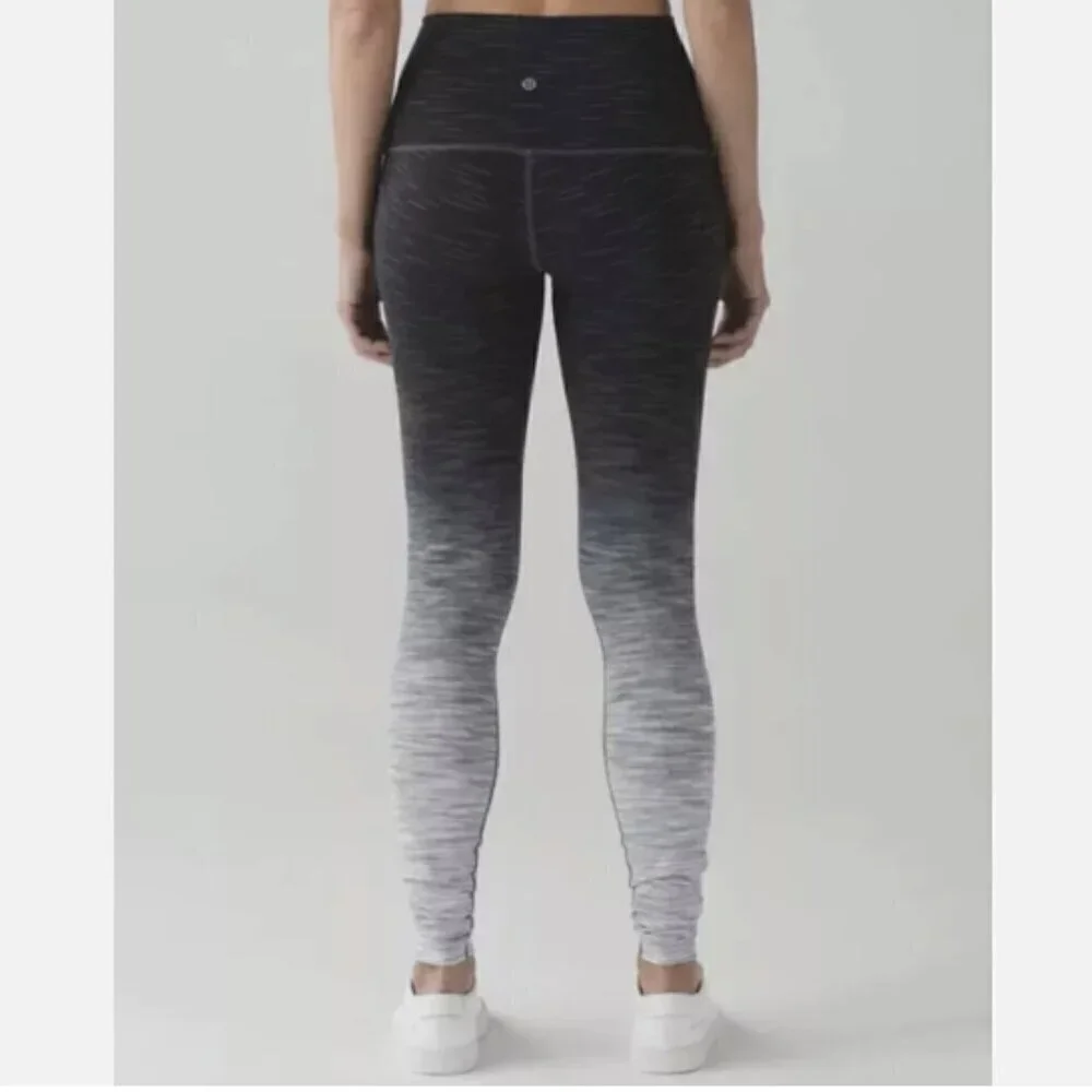 Lululemon Wunder Under Hi-Rise Ombre Space Dye Black Deep Coal - Picture 3 of 12